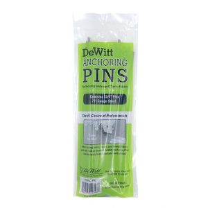 DeWitt Anchor Pins securely anchor landscape fabrics, erosion blankets, filter fabric, grass sod, ground cover and drip irrigation tubing. These special steel pins are angled at the ends for faster and easier installation. Use our pins to permanently and professionally anchor all of our fabrics.